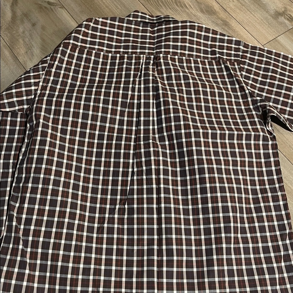 Cinch Brown Plaid Shirt with Embroidered Detail - Picture 8 of 8